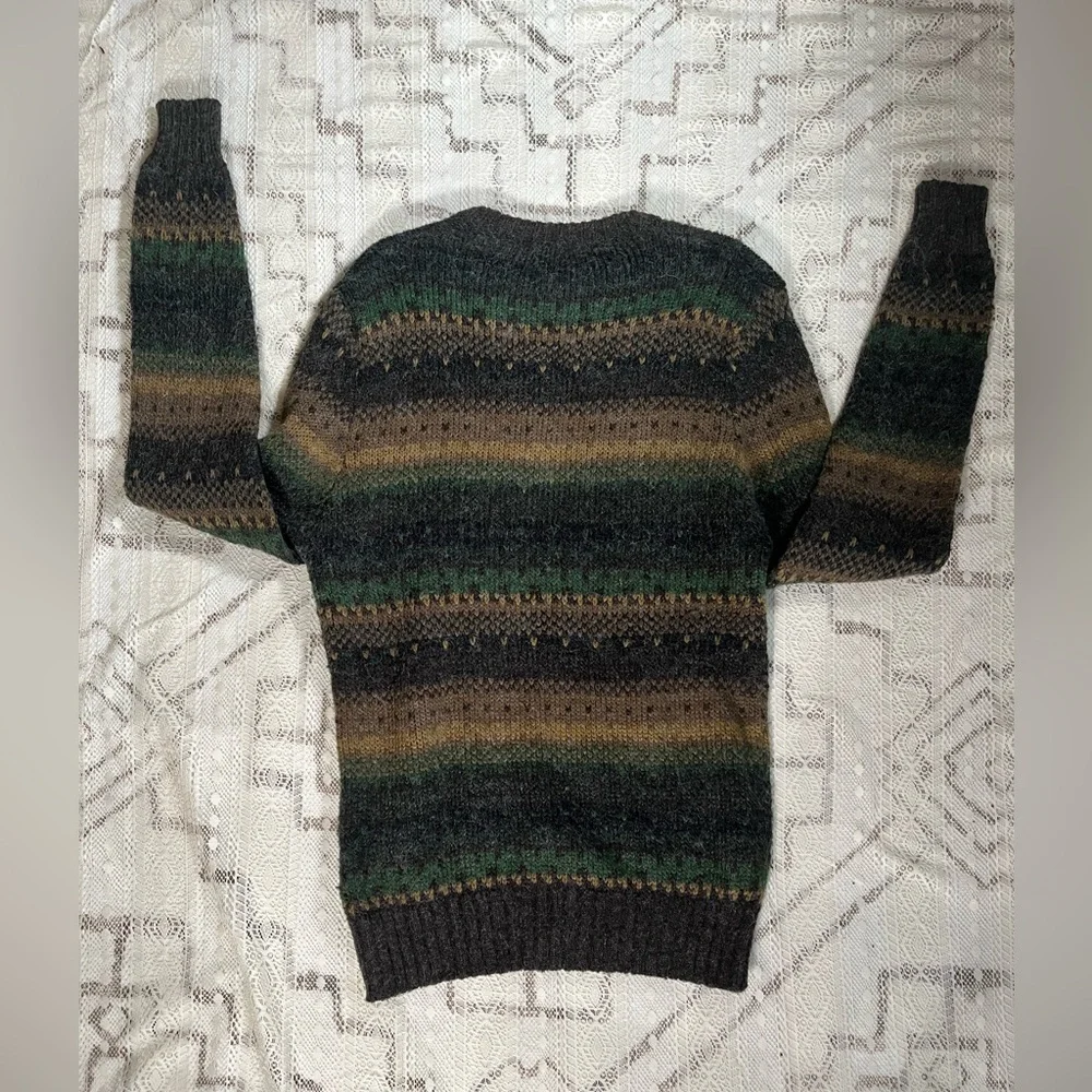Le Tigre Men's Crewneck Sweater - Green, Brown, Black - Picture 4 of 7